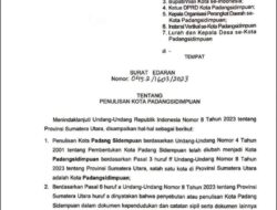 Walikota Keluarkan Edaran Penulisan Padang Sidempuan Menjadi Padangsidimpuan