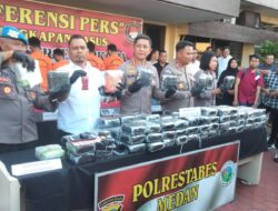 Polrestabes Medan  Sita 132 Kg Sabu Dan Tangkap 7 Pelaku