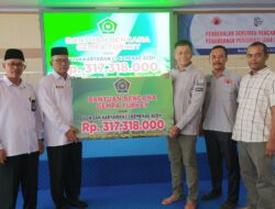 Kemenag Aceh Serahkan Donasi Korban Gempa Turki Rp 317,3 Juta