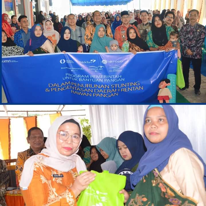 Teks poto: Pemko P.Sidimpuan menyalurkan bantuan Cadangan Pangan Pemerintah (CPP) tahap I kepada 1.560 keluarga resiko stunting (KRS) Jum'at (9/6).