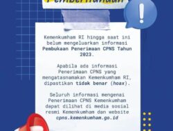 Kemenkumham Belum Buka Penerimaan CPNS 2023