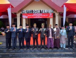 Pj Bupati Aceh Tamiang Hadiri HUT Polri Ke – 77