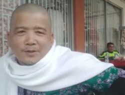 Jamaah Haji Madina Salat Magrib  Di Masjid Agung Nur Ala Nur