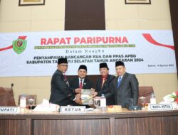 Bupati Tapsel Sampaikan Rancangan KUA PPAS TA 2024
