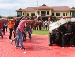 Jelang Pemilu 2024, Polres Batubara Gelar Simulasi Sispamkota
