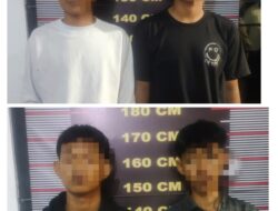 Viral Acungkan Clurit Ancam Pengendara , Empat Remaja Diamankan Polsek Tanjung Pura