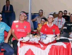 Polres Sergai Nobar Bersama Wartawan Dan Insan Sepakbola