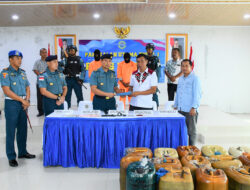 Lantamal I Serahkan Hasil Tangkapan BBM Solar Dan Narkoba Ke Ditpolairud