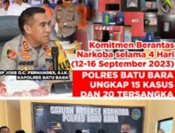 Atensi Poldasu, 4 Hari Polres Batu Bara Amankan 20 Tersangka Kasus Narkoba