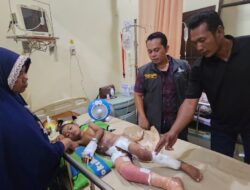 Ketua HIPMI Palas Jenguk Dan Bantu Korban Luka Bakar di Rumah Sakit