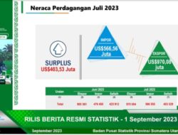 Neraca Perdagangan Sumut Surplus 403,53 Juta Dolar AS