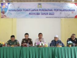 Kesbangpol Aceh Besar Gelar Sosialisasi Tentang Bahaya Narkoba Kepada Masyarakat Montasik