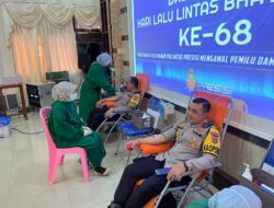  Hari Lalulintas Ke 68, Polres Abdya Gelar Donor Darah