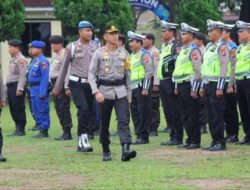 Pengamanan Pemilu Serentak, Polres Sergai Kerahkan Tim Operasi Mantab Brata Toba 2023-2024.