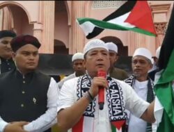 Massa Aksi Bela Palestina  Apresiasi Sikap Tegas Erwin Efendi Lubis
