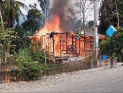 Kampung Wabup Madina Terbakar,  1 Rumah Tinggal Puing
