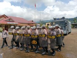 Polres Tapteng Latihan Dalmas Jelang Pemilu 2024