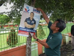 Satpol PP Kota P. Siantar Tertibkan Sejumlah Atribut Peserta Pemilu 