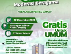 GP Ansor Aceh Tamiang Gelar Deklarasi Pemilu Damai Melalui Jalan Santai Moderasi Beragama