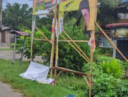 Baliho AHF Caleg DPRD Asahan Diduga Dirobek OTK