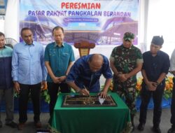 Plt Bupati Langkat Resmikan Pasar Rakyat  Brandan