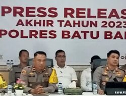 Dipenghujung Tahun 2023 Polres Batu Bara Paparkan 1.324 Kasus