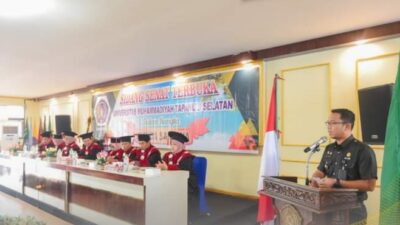 Hadiri Sidang Senat Terbuka UMTS, Ini Pesan Plt Sekdako Padangsidimpuan