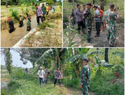 Masyarakat Nagori Silaumalaha Gotong Royong Perbaiki Saluran Irigasi