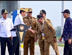 Bupati Asahan Dampingi Presiden Jokowi Resmikan Gerbang Tol Limapuluh