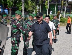 Pengamanan Pemilu 2024,  Puluhan Satgas BKO Yonif 123/Rajawali Tiba  di Gunungsitoli