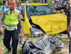 Toyota Ayla vs Mio Soul, 2 Orang Dilarikan Ke RS