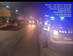 Satlantas Polres Batubara Gelar Patroli Blue Light Malam Hari