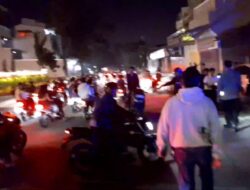 Polsek  Medan Baru Bersama Personel Gabungan Bubarkan Kegiatan SORT