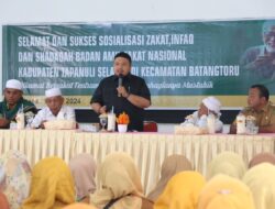 Bupati Tapsel Buka Sosialisasi Zakat Infaq di Kecamatan Batang Toru