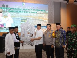 Kapolres Dan Pj Batubara Hadiri Tepung Tawar Calhaj Kloter 11