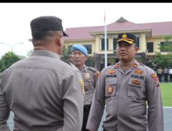 Polres Batubara Sambut Kunker Kapoldasu Gelar Apel Personil