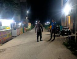 Kapolsek Medang Deras Gelar Patroli Geng Motor Malam Hari