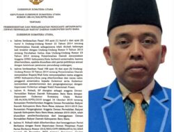 Gubsu Resmi Berhentikan Anggota DPRD F-NKB Batubara