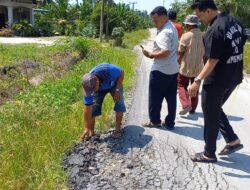 Empat Bulan Selesai Dikerjakan Proyek Jalan Rp3,7 Miliar di Batubara Sudah Rusak