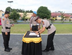 Kapolres Batubara Pimpin Sertijab Pergeseran Pejabat Polres