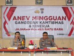 Polres Batubara Pimpin Anev Mingguan Kamtibmas Dan Kinerja Personil