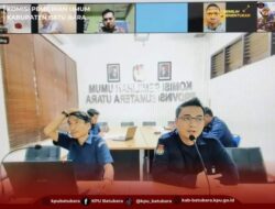 KPU Batubara Ikut Zoom Meeting Rakor Pleno Daftar Pemilih Sementara