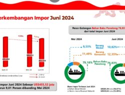 Juni 2024 Impor Sumut Turun 9,01 Persen