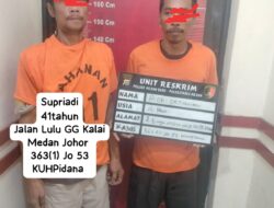 Polsek Medan Baru Amankan Dua Pencuri Kabel Telkom