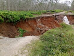 Jalan Kabupaten Penghubung Bandar Pulau-BP Mandoge Asahan Longsor
