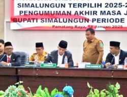 DPRD Umumkan Bupati Dan Wakil Bupati Simalungun Terpilih 2025-2030