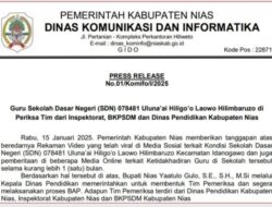 Diduga Tidak Hadir di Sekolah Selama 1 Bulan, Oknum Guru SDN Kabupaten Nias di Periksa