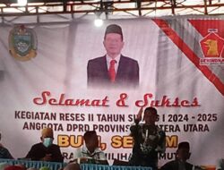 Anggota DPRD Sumut, Budi, SE, MM, Gelar Reses di Serdang Bedagai