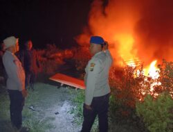 Polres Sergai Gerak Cepat Selidiki Kebakaran Kapal di Pantai Cermin