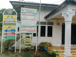 Papan APBDes 2025 Dan Foto Bupati Asahan Di  Kantor Desa Batu Anam Belum Terpasang